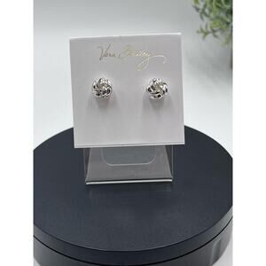 Vera Bradley Silver Tone Love Knot Studs New with Tags